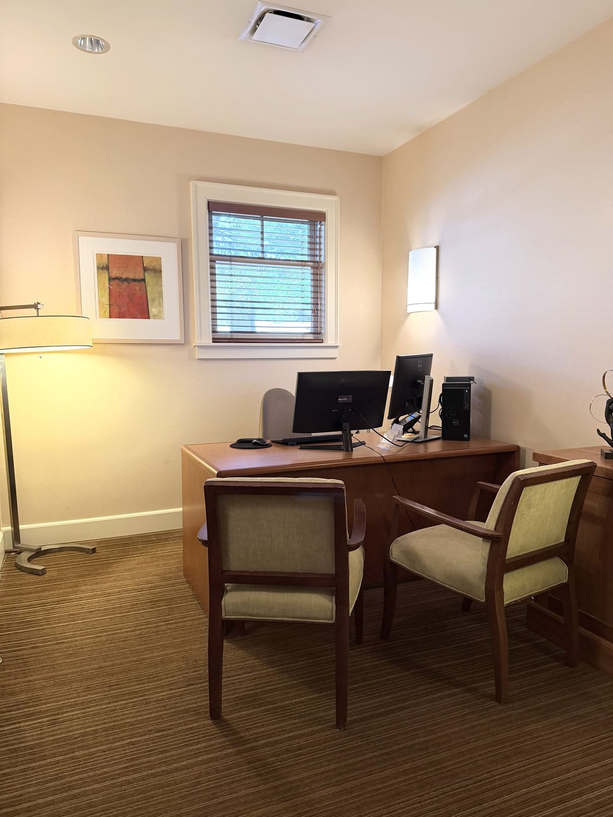 office with desk and chairs