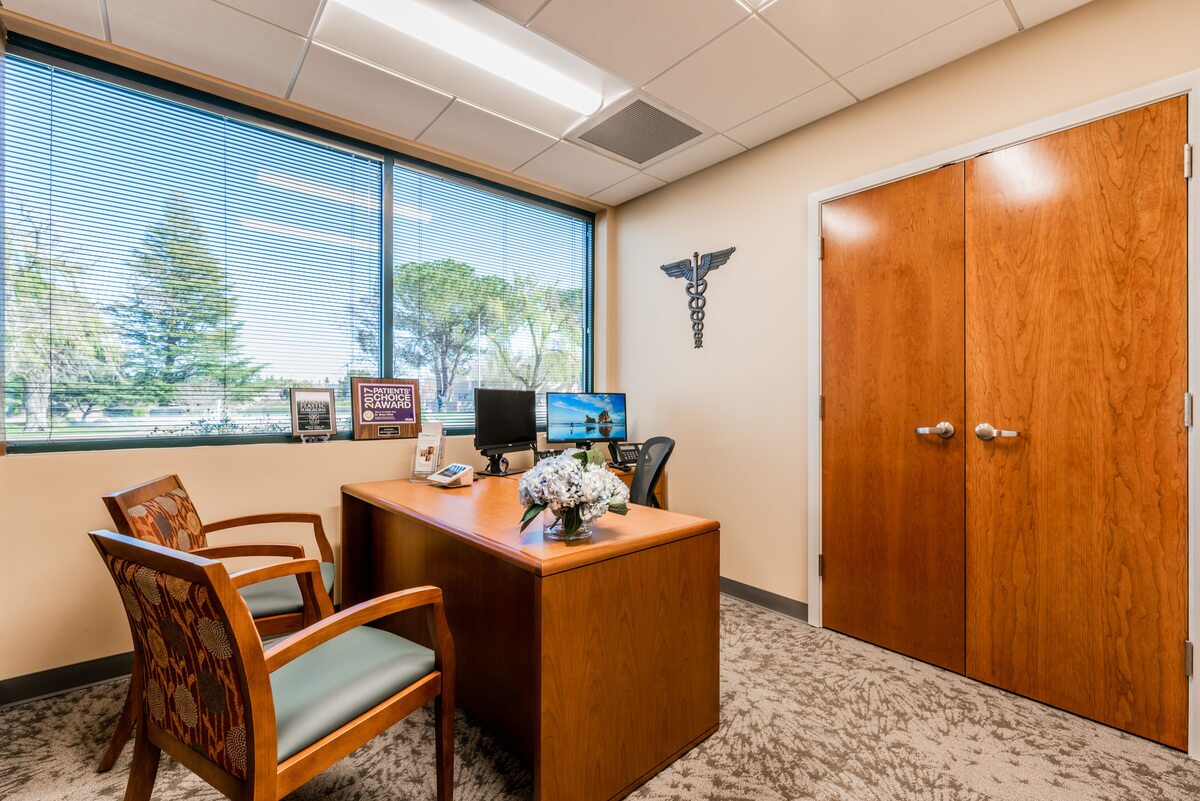 office with desk and chairs
